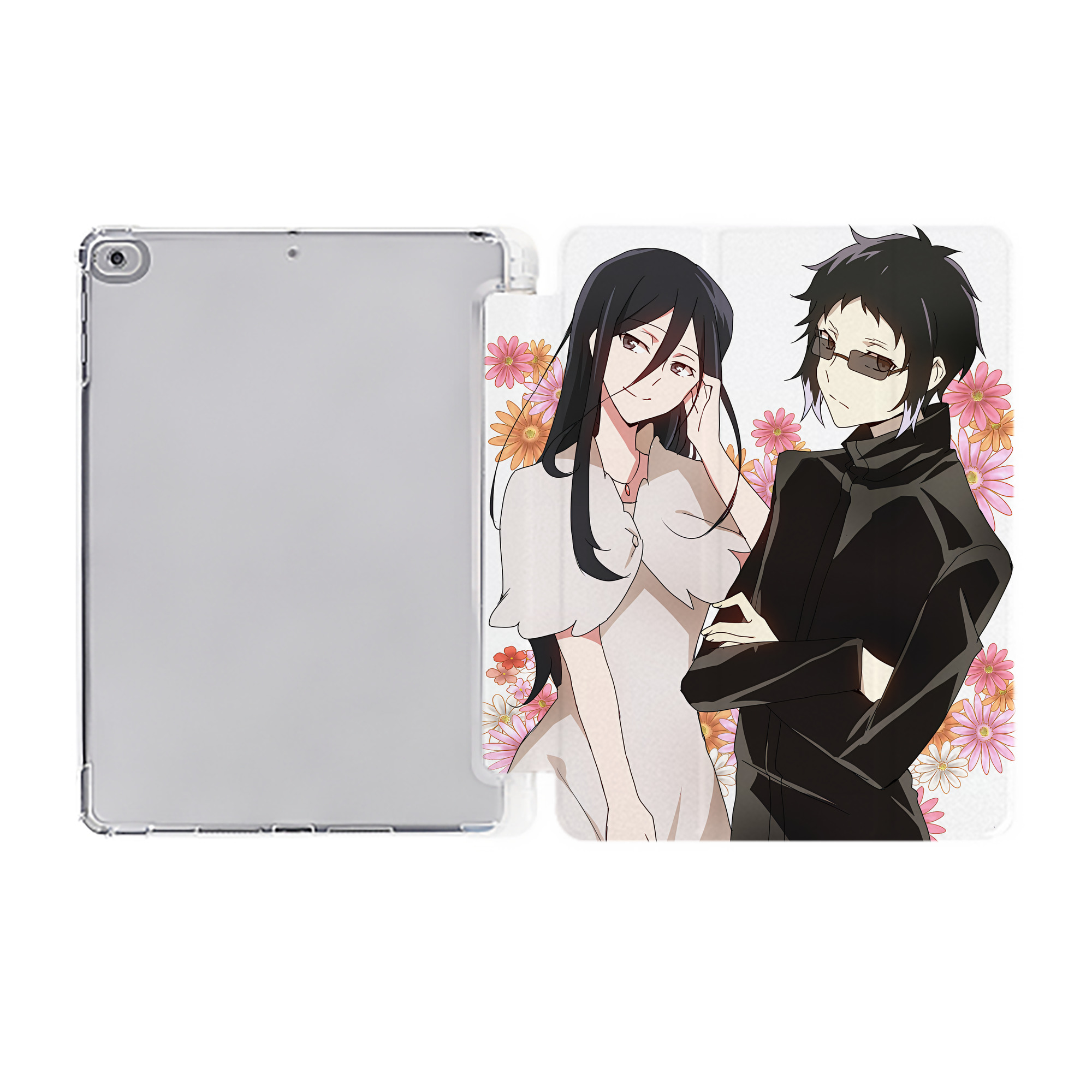 （画像用） 文豪ストレイドッグス Bungo Stray Dogs IPad ケース ペン収納付き 三つ折りスタンド PUレザー×シリコン 対応機種9.5/10.5/10.9インチ